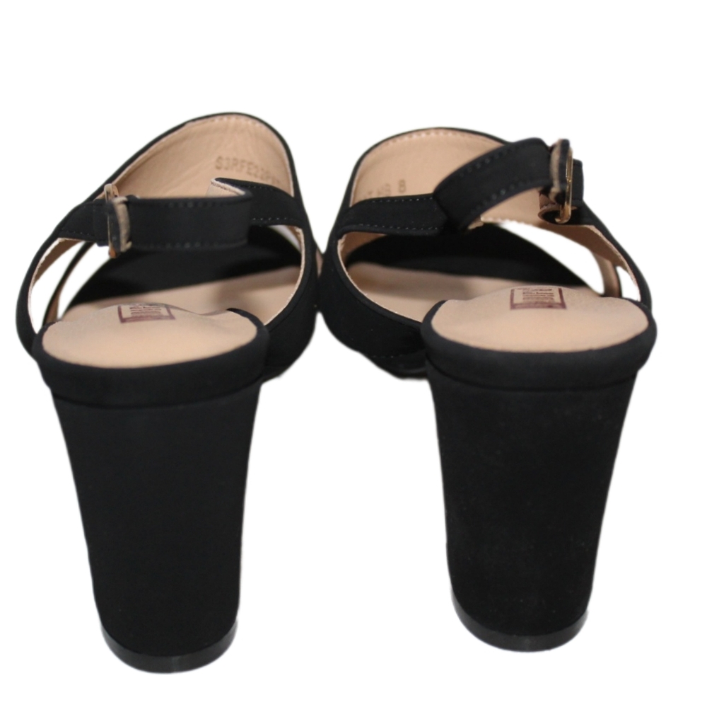Elegant Black Block Heel Sandals - Picture 8 of 16
